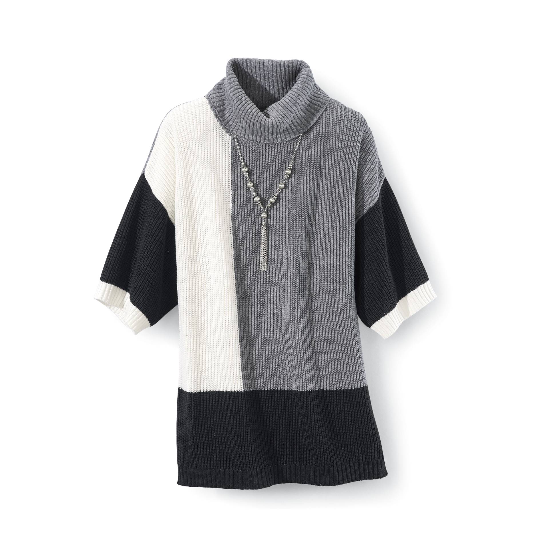 Colorblock Cowlneck, Elbow-Length Sleeves, Ribbed Trim - Northstyle Catalog
