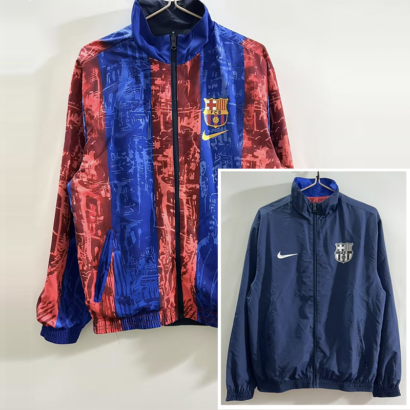 2025/2026 Barcelona Reversible Windbreaker Soccer Jersey 1:1 Thai Quality 02