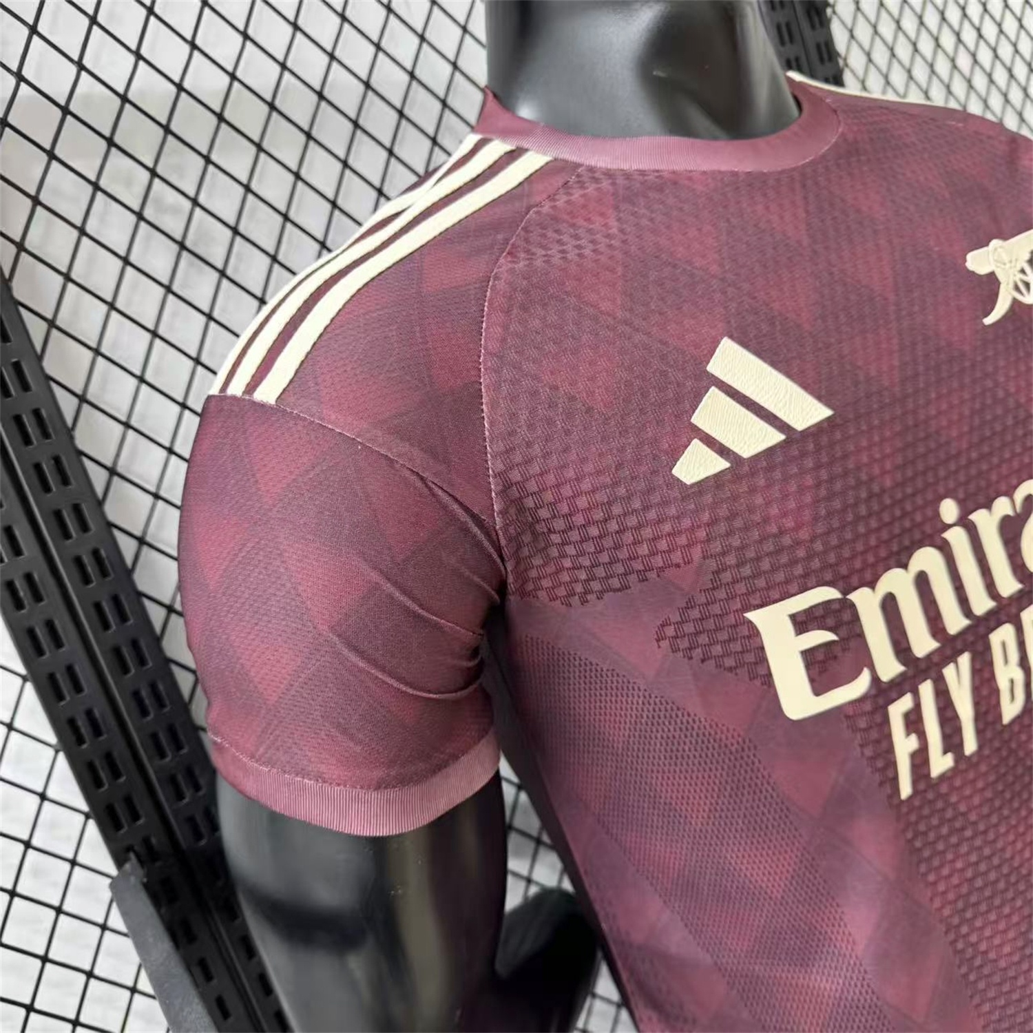 Arsenal 26-27 Yellow Sponsors Wine Red Special Jersey - Player Version - UnitedFutballJersey