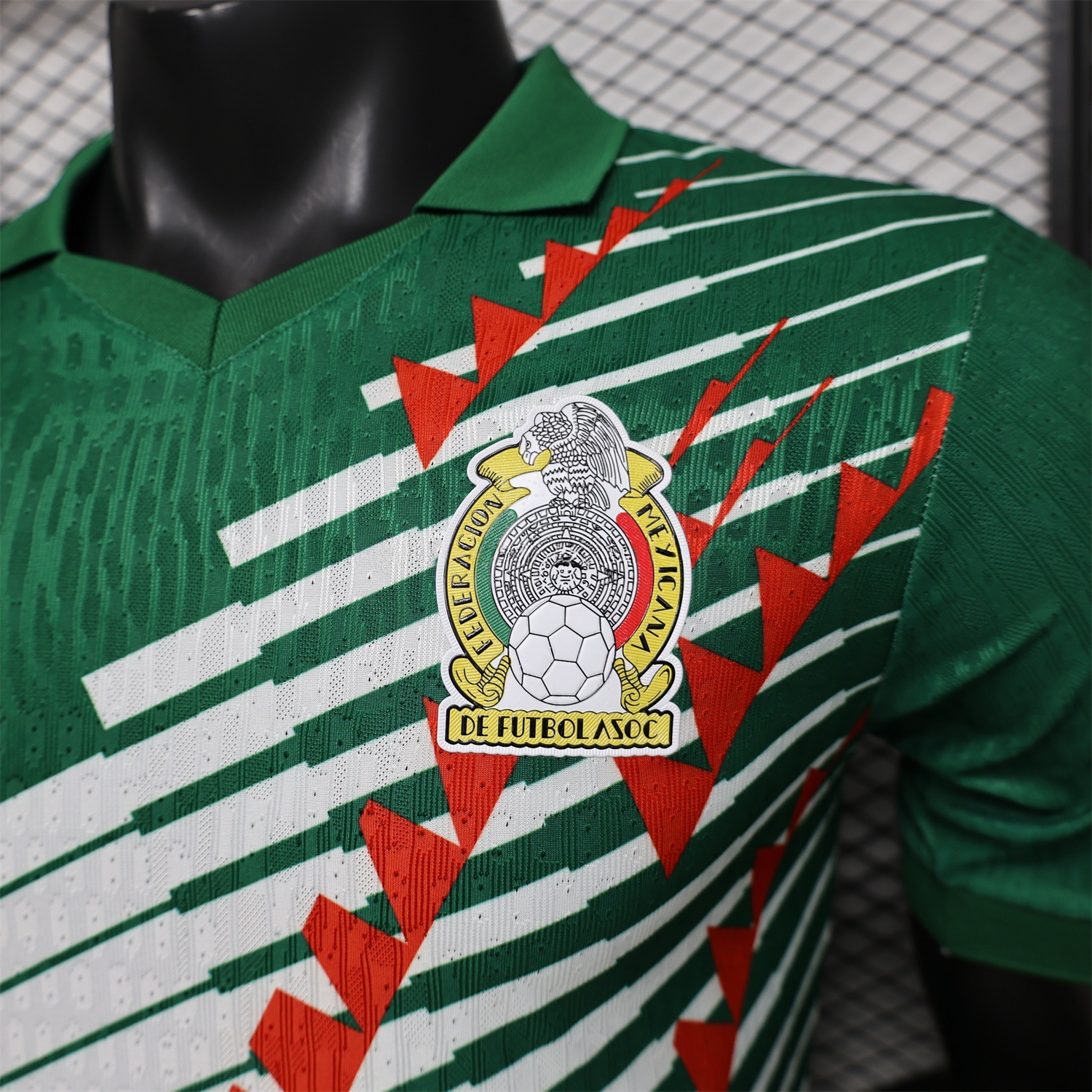 Mexico 2026 Red-White Stripes Green Special Jersey - Player Version - UnitedFutballJersey