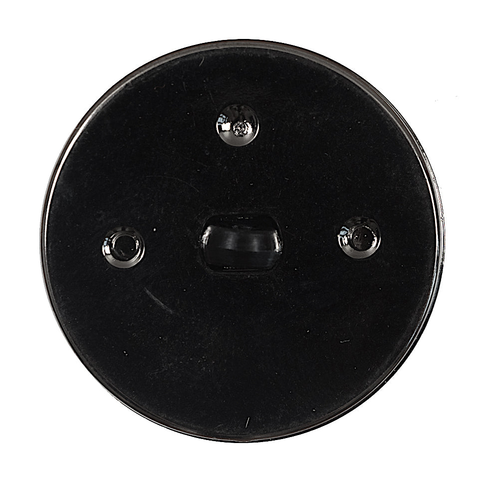 Italian Black and Silver Plastic Shank Back Button - 54L/34mm - Joann Fabrics