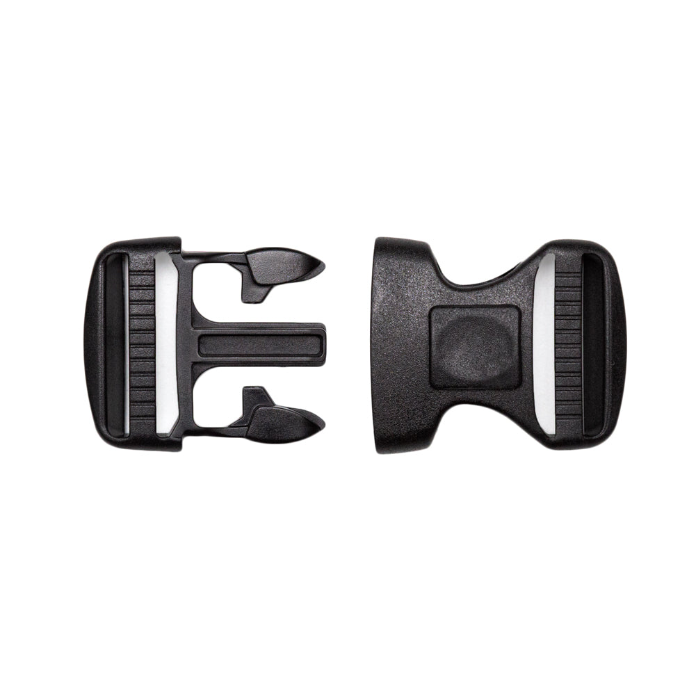 Italian Black Plastic Release Buckle - 3