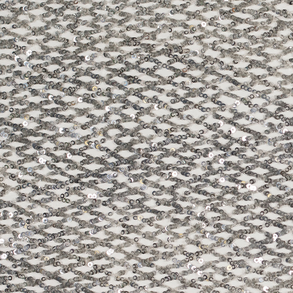 Silver Sequined Netted Lace - Joann Fabrics