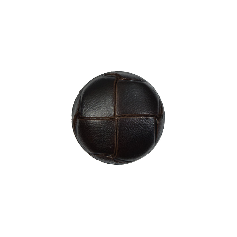 Brown Faux Leather Shank Back Button - 24L/15mm - Joann Fabrics