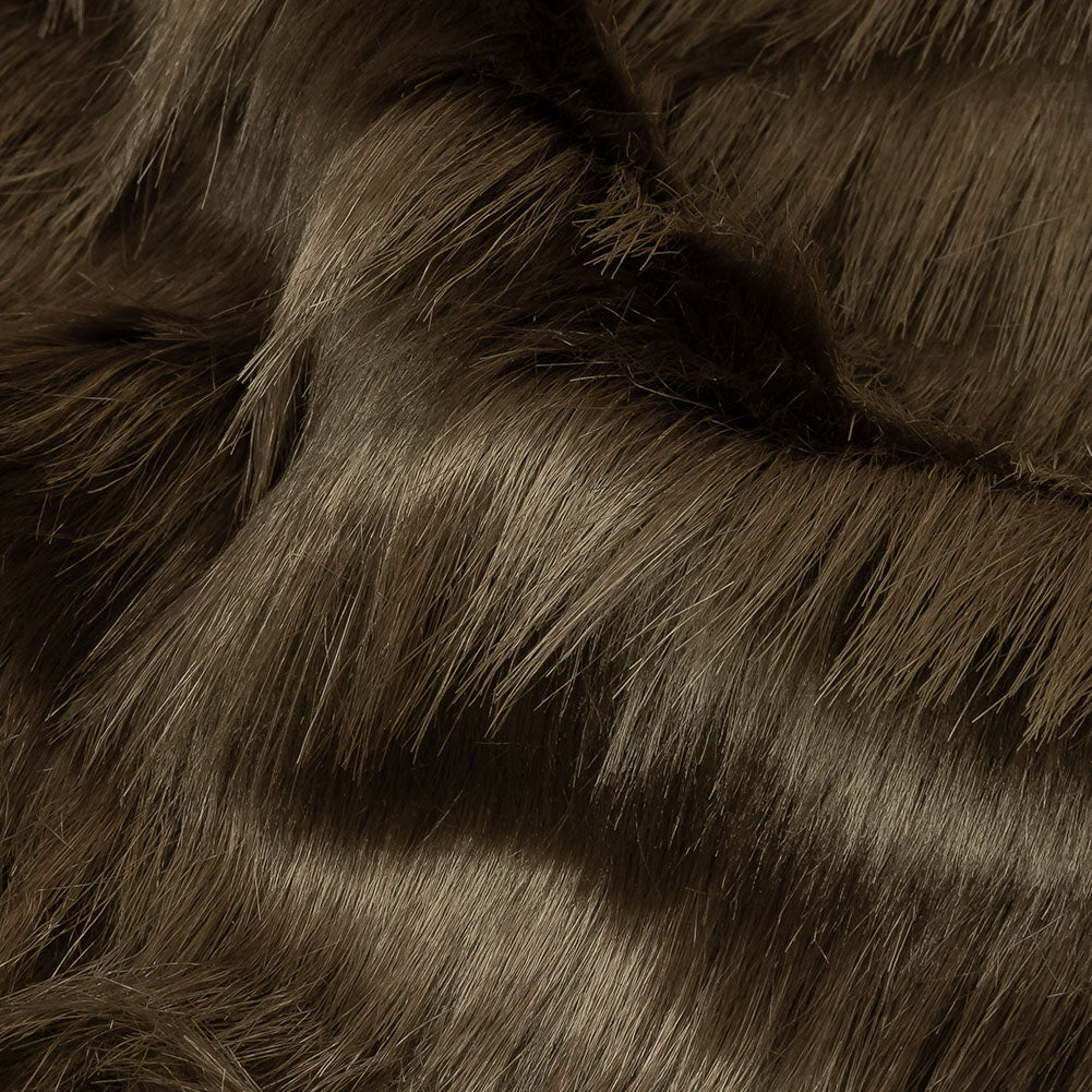 Shimmering Brown Subtle Stripe Luxury Faux Fur - Joann Fabrics