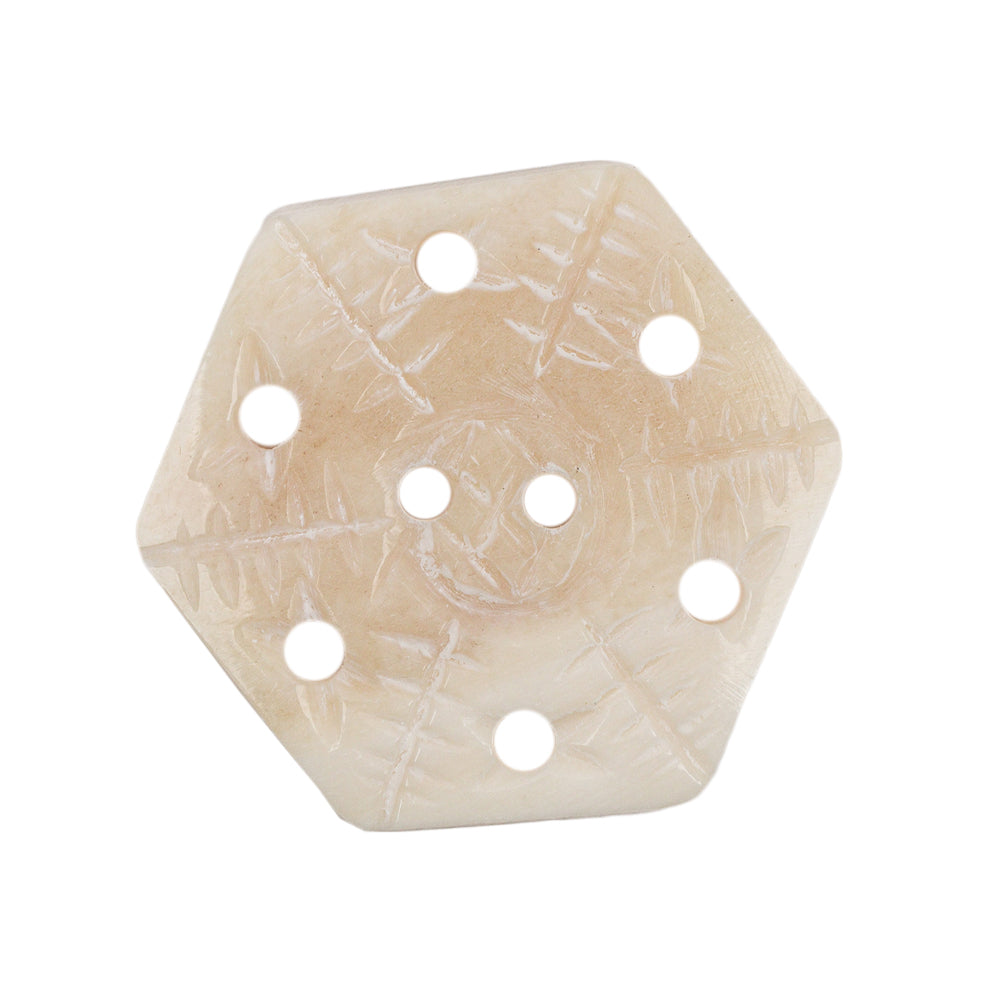 Natural Bone Hexagonal 2-Hole Button - 48L/30.5mm - Joann Fabrics