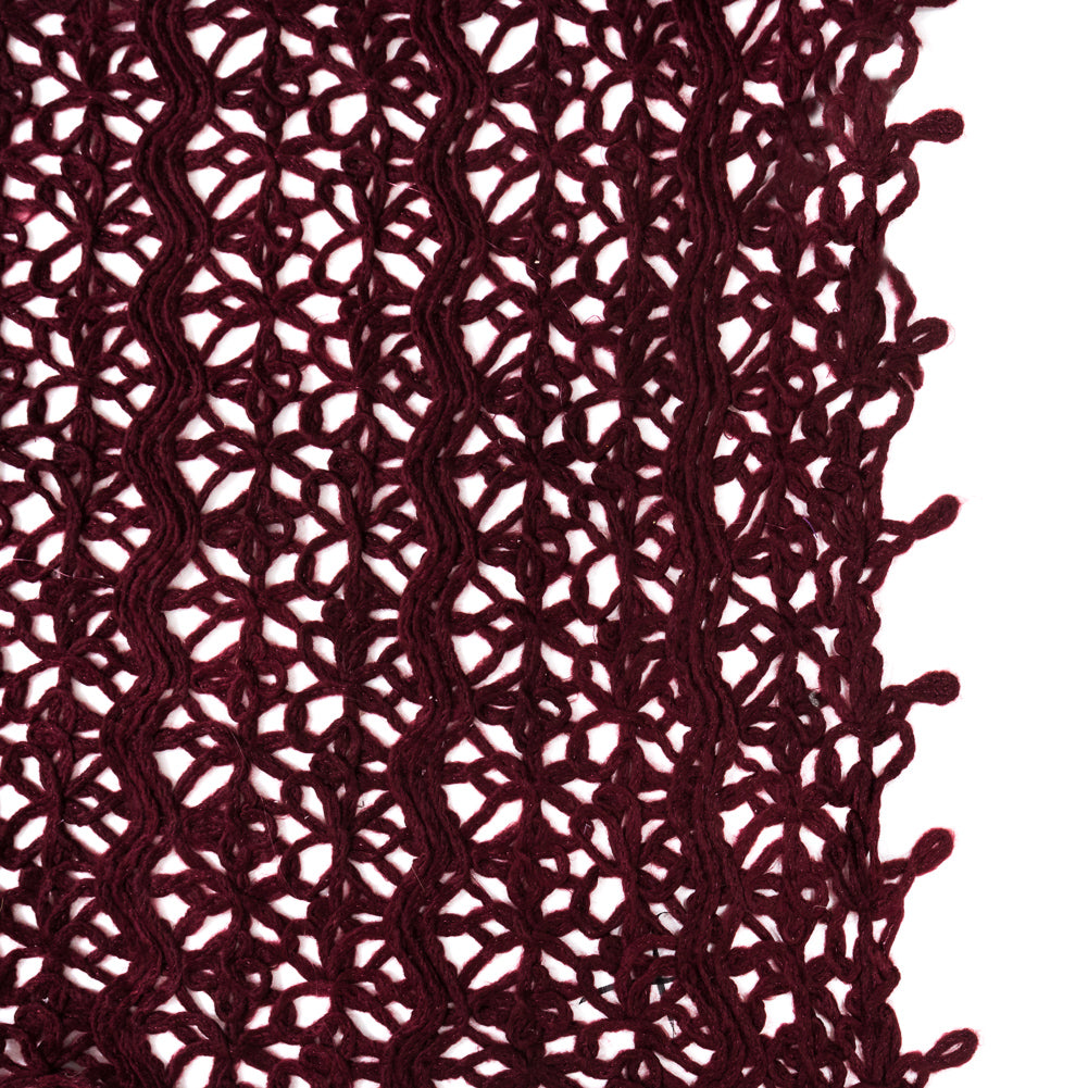Novelty Acrylic Lace - Maroon - Joann Fabrics