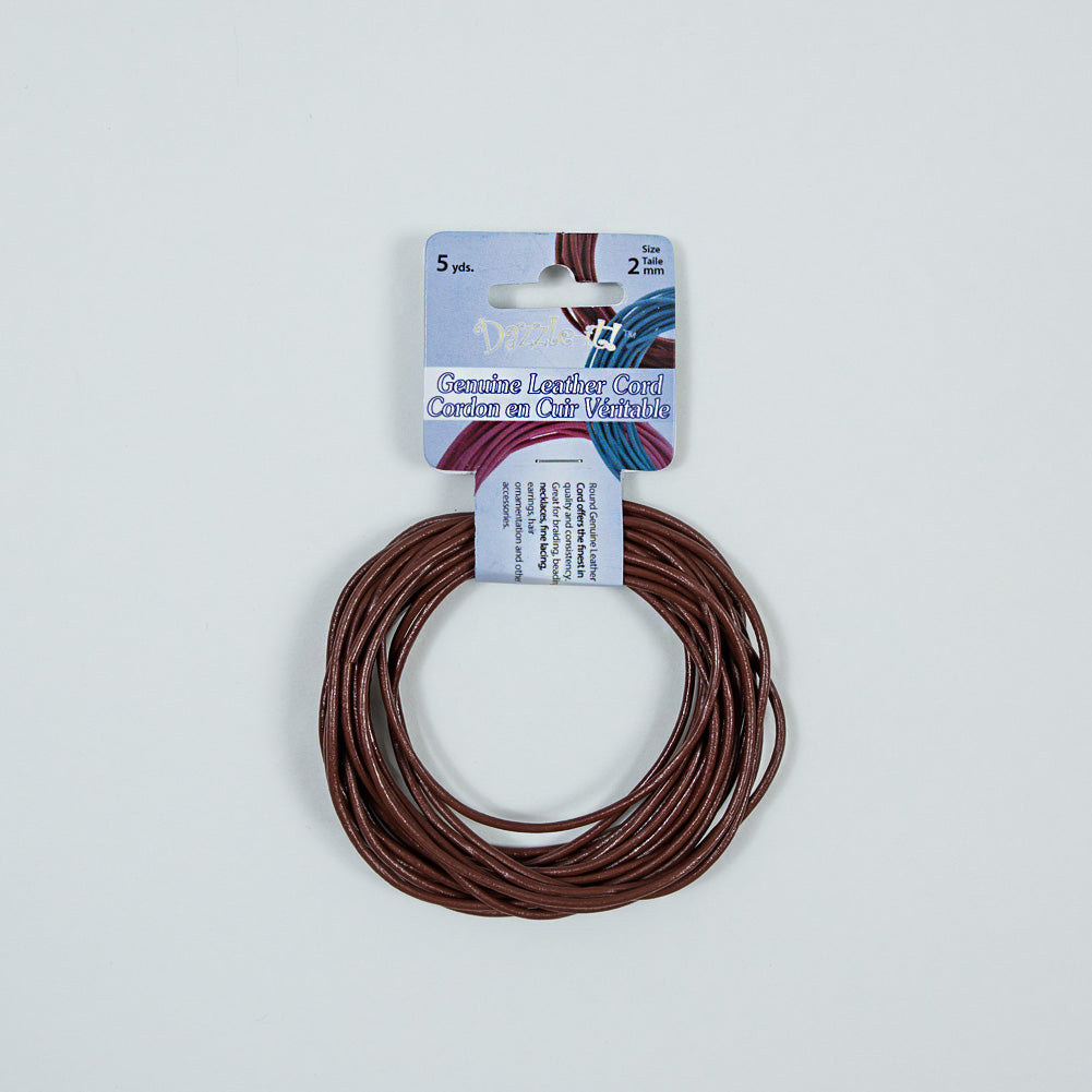 Dazzle-It Earth Red Genuine Leather Cord - 2mm - Joann Fabrics