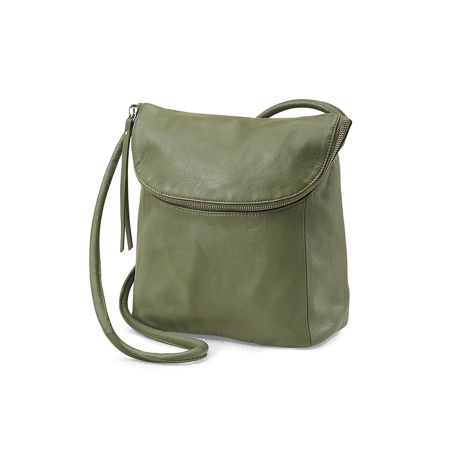 Curved Zip Leather Bag - Northstyle Catalog