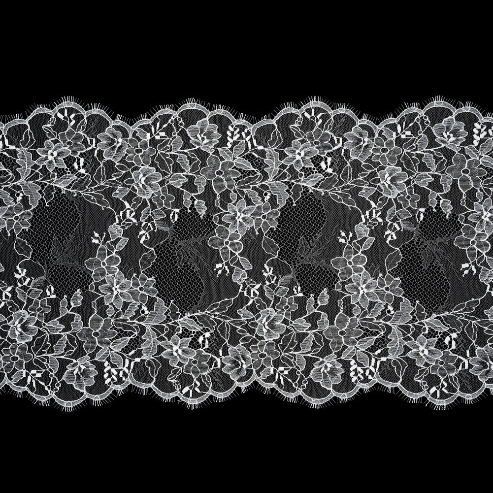 Chantilly Lace with Scalloped Eyelash Edges - 11.5