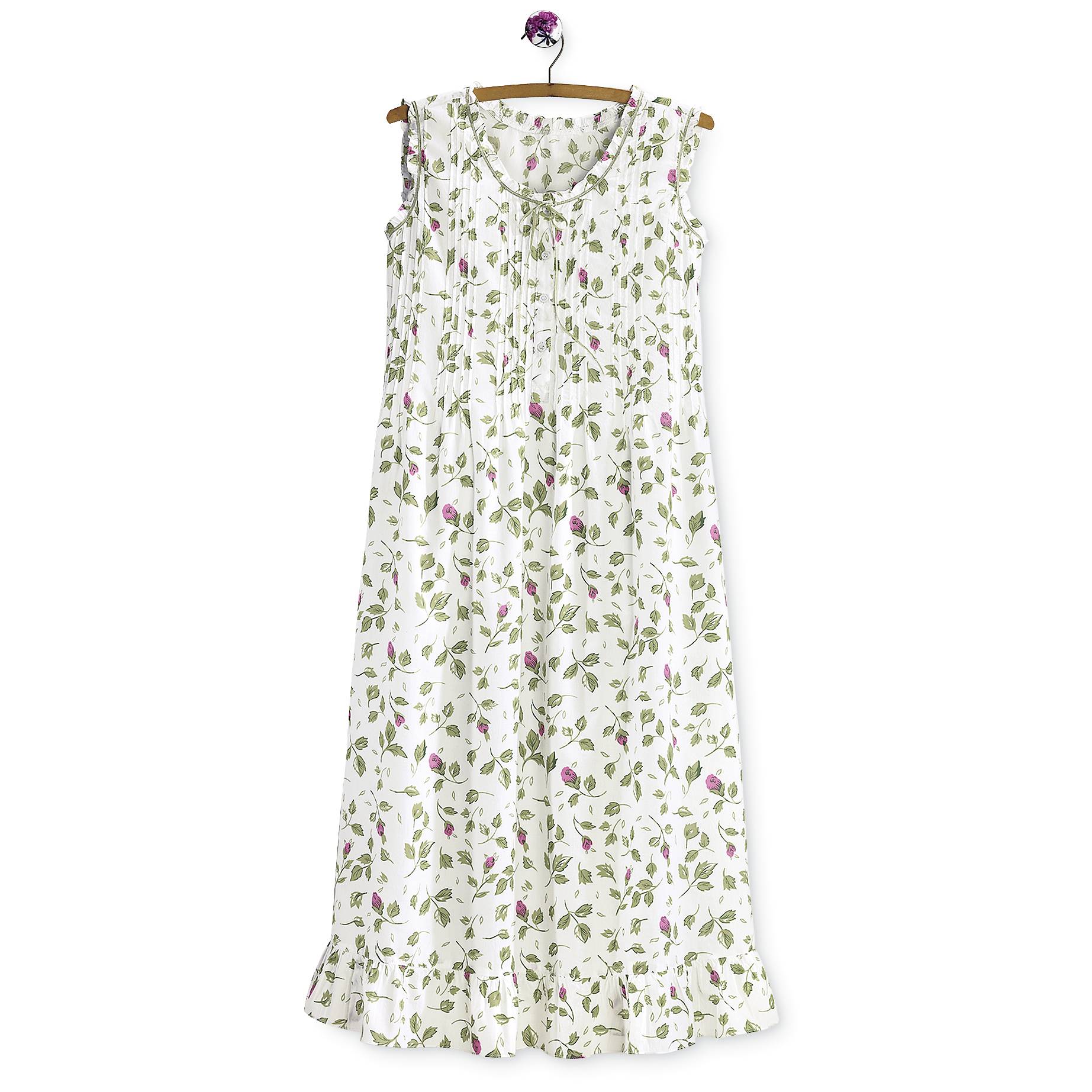 Pink Roses Cotton Nightgown - Northstyle Catalog