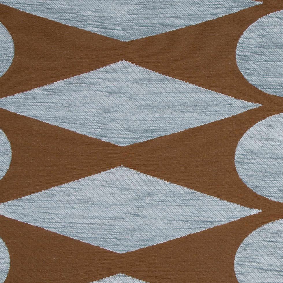 Sky Blue/Chocolate Geometric Chenille - Joann Fabrics
