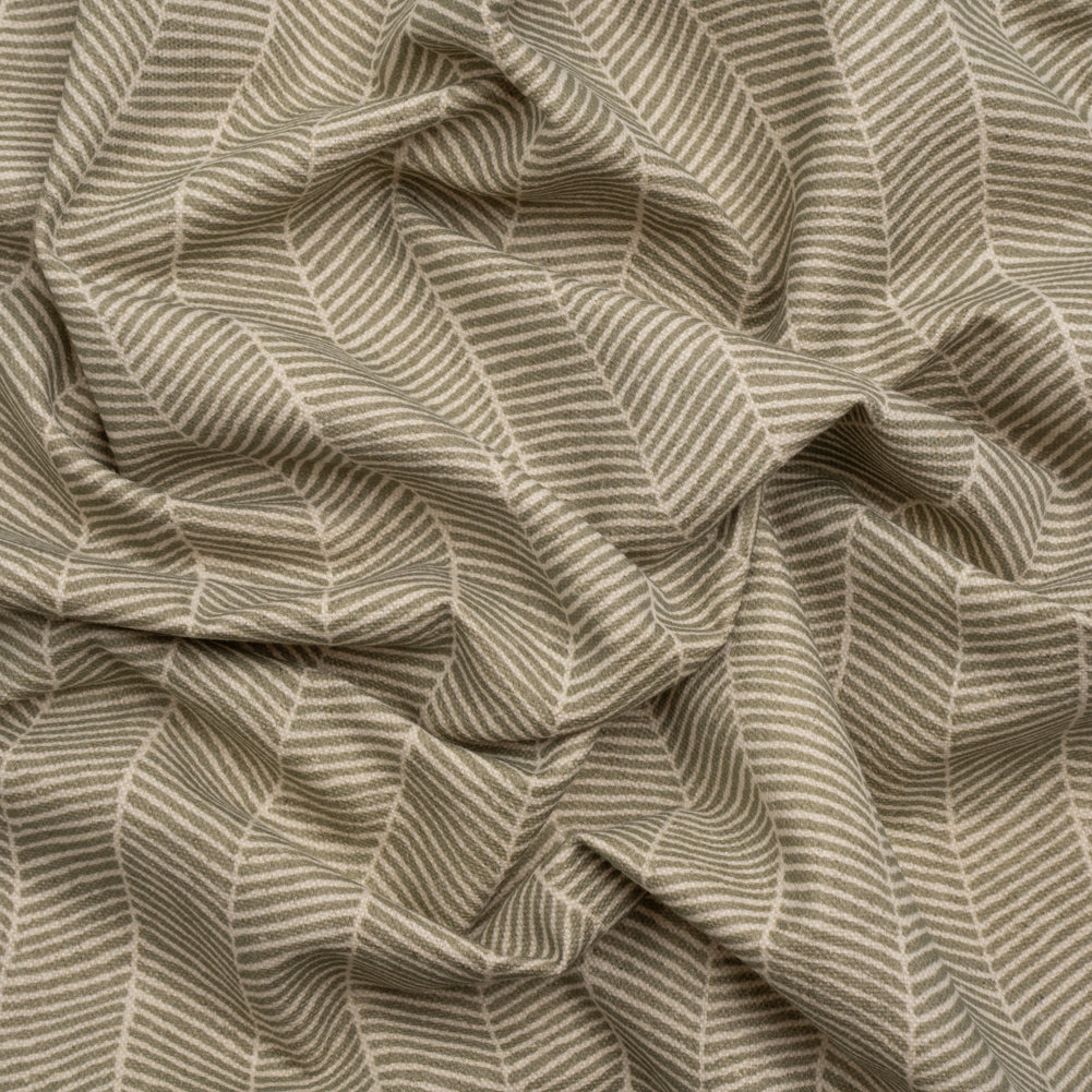 Brushed Cotton and Linen Canvas - Oregano Painterly Herringbone - British Imported - Joann Fabrics