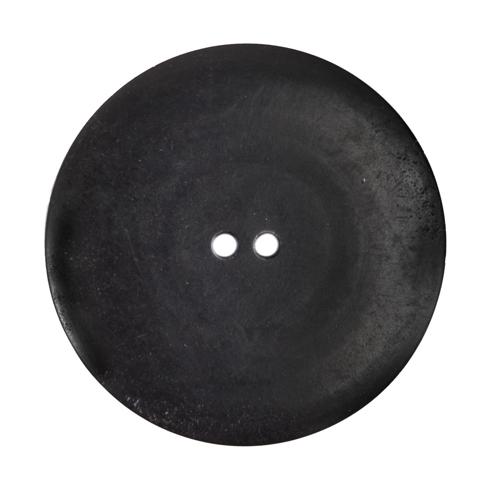 Plastic 2-Hole Button Made in Italy - 54L/34mm - Black and Gray Woodgrain with Ovals - Joann Fabrics