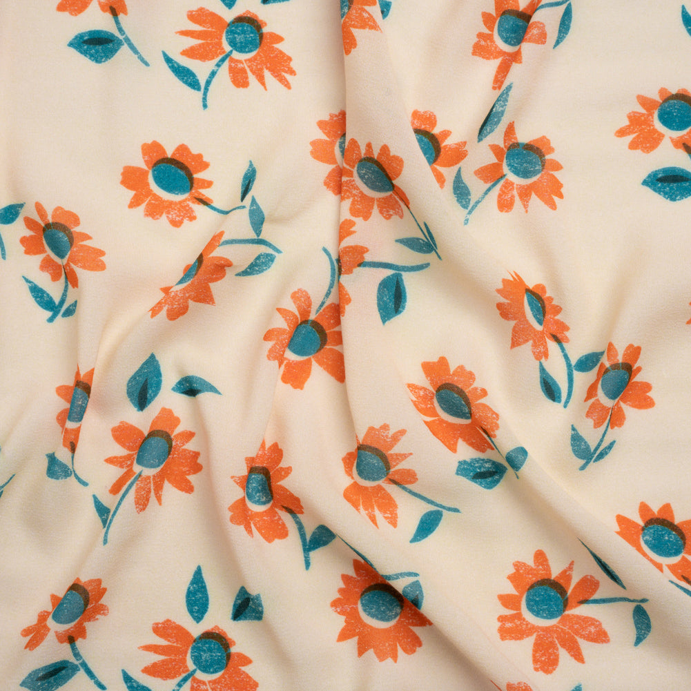 Mood Exclusive Cream Dear Dahlia Viscose Georgette - Joann Fabrics