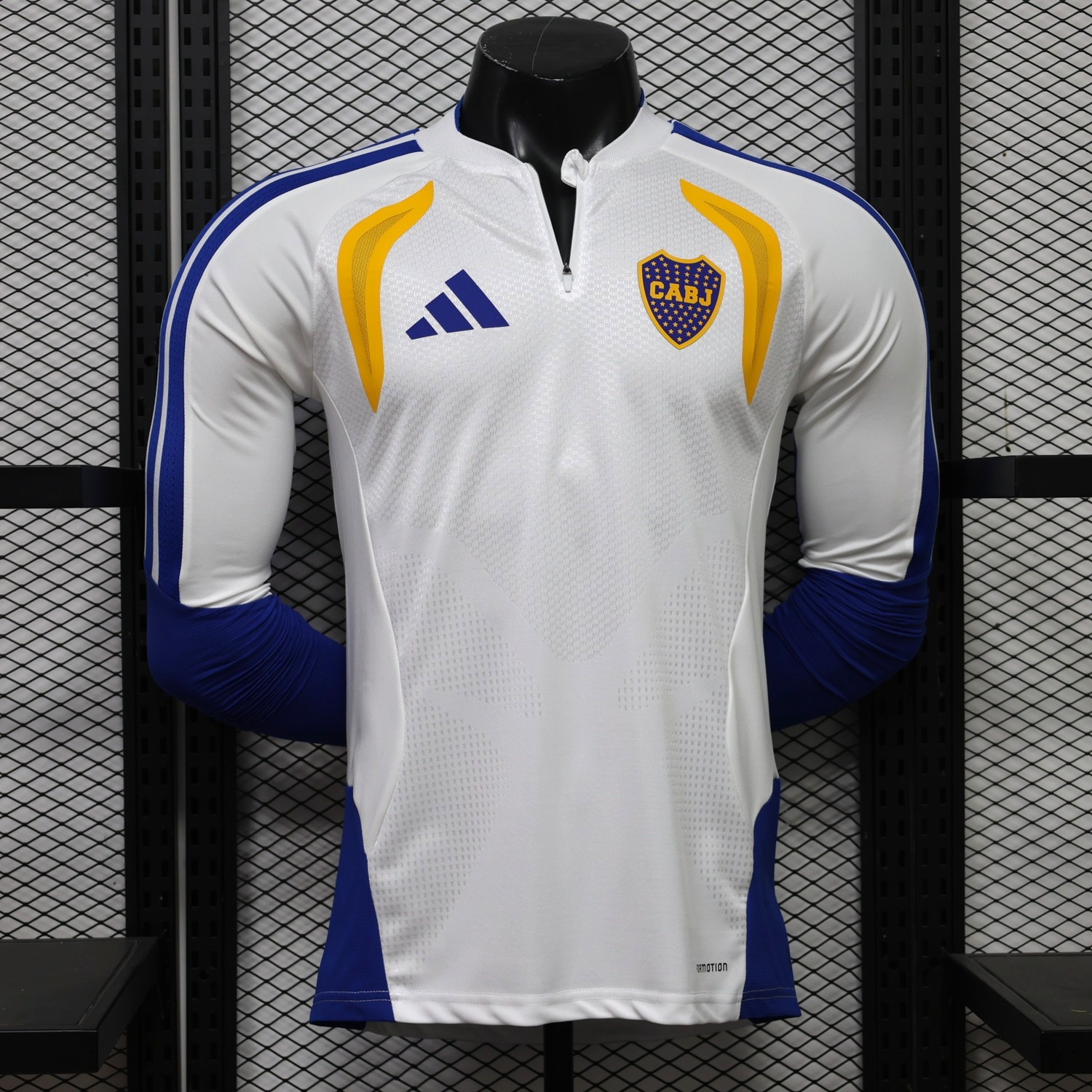 Boca Juniors 26-27 White Blue Long Sleeves Training Jersey - Player Version - UnitedFutballJersey