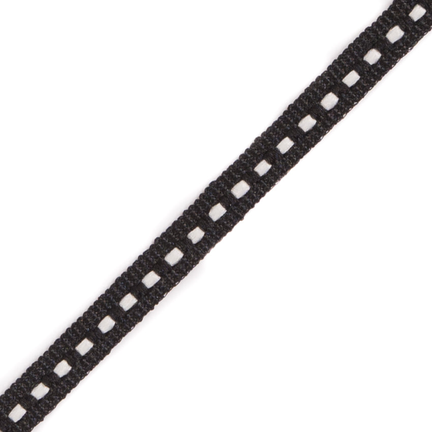 Black and White Grosgrain Trim - 0.1875