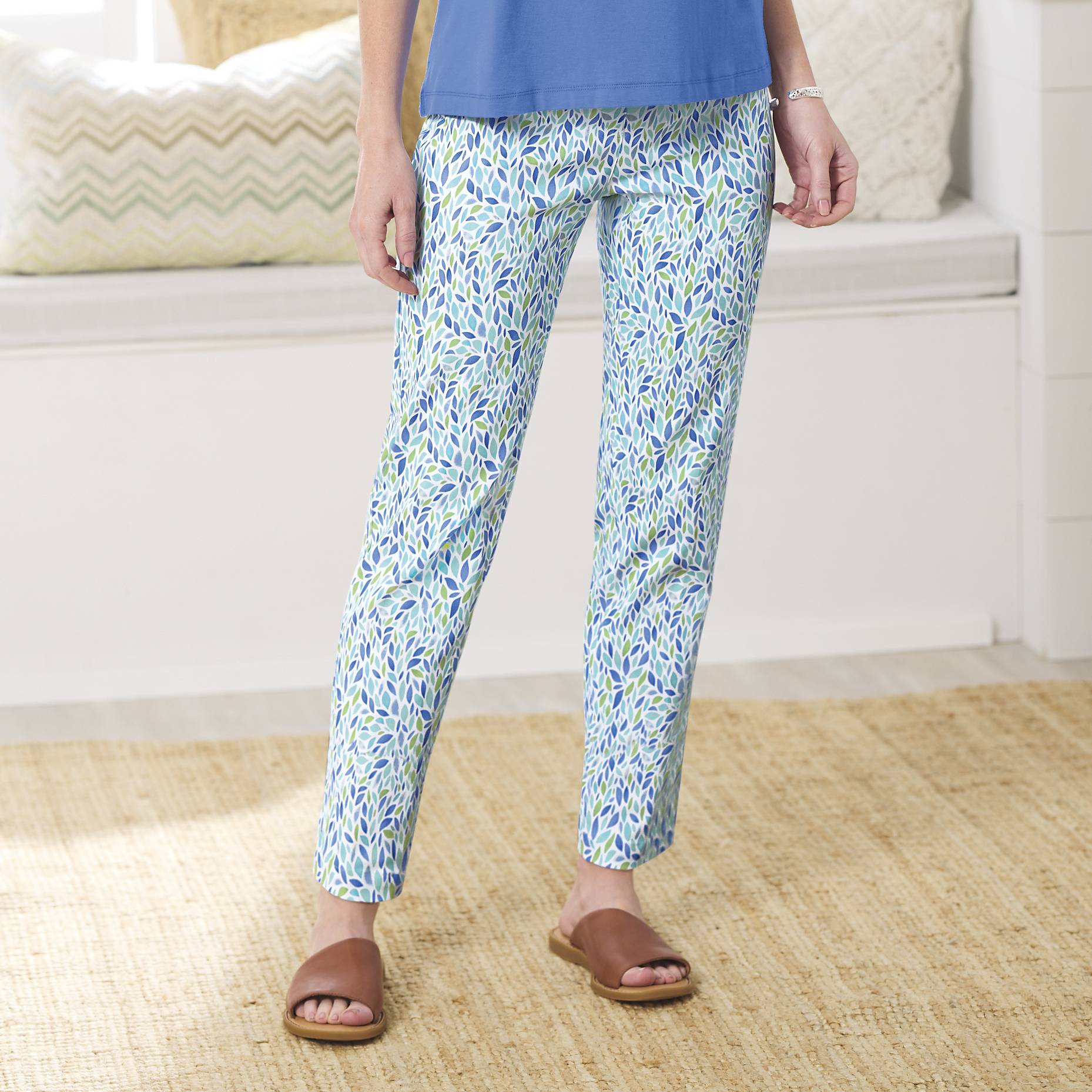 Slimsation Petal Print Ankle Pant - Northstyle Catalog