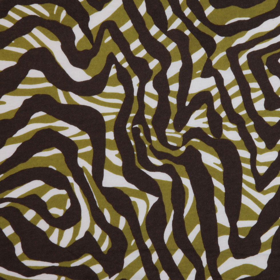 Kiwi/Off-White/Dirt Animal Jersey Prints - Joann Fabrics