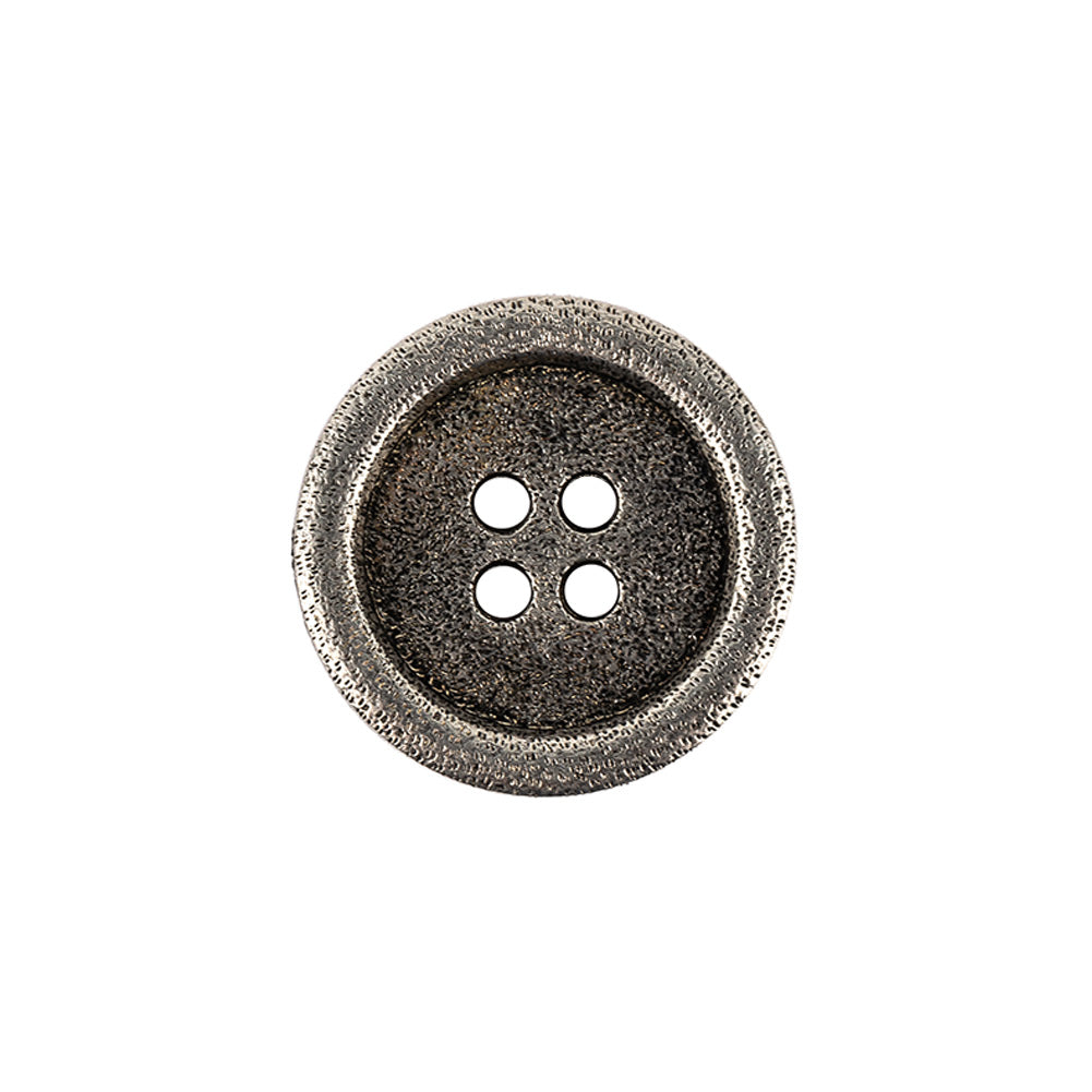 Italian Carbon Silver Shallow Plate 4-Hole Metal Look Coat Button - 36L/23mm - Joann Fabrics