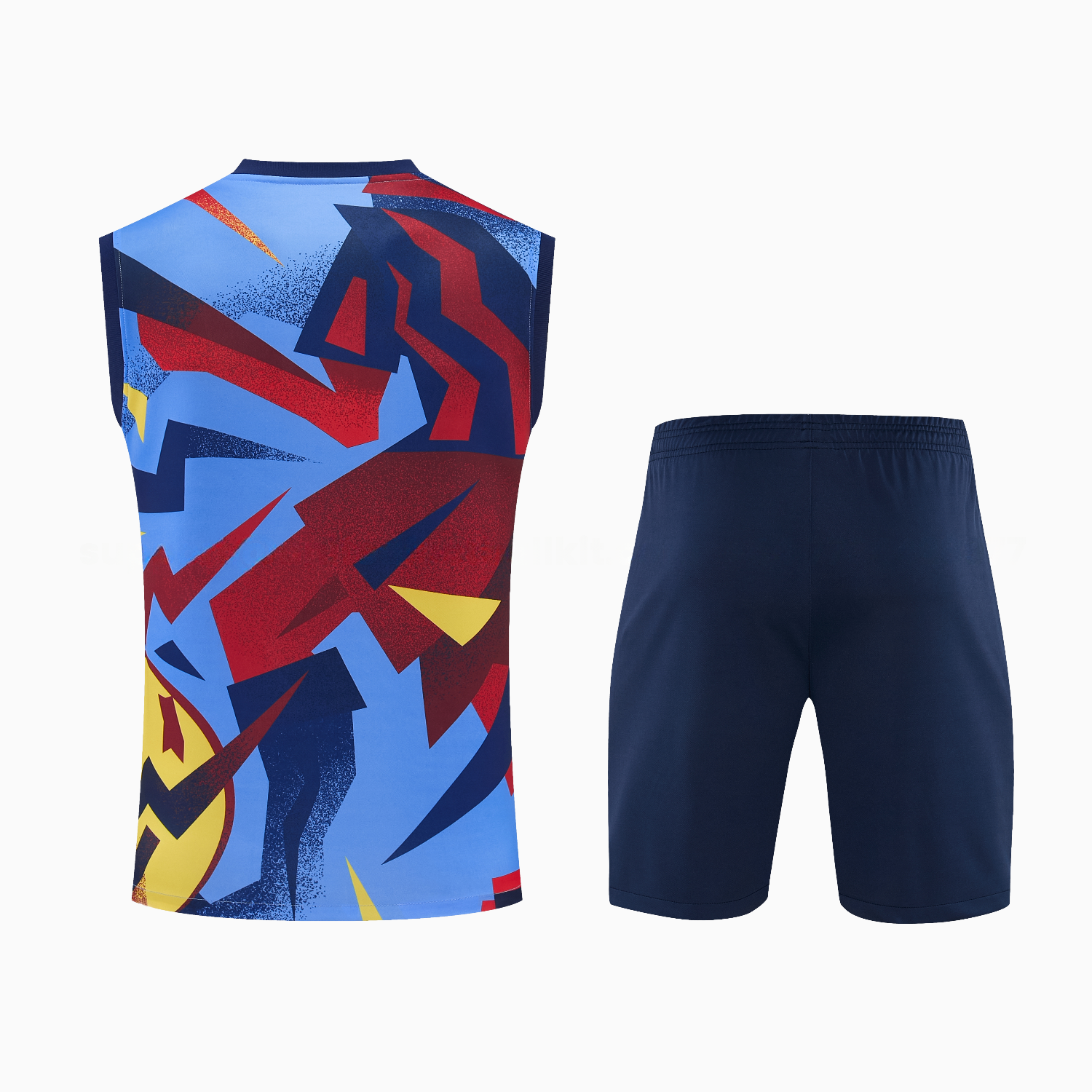 Barcelona 25-26 Vest Training Set - Colors Top & Dark Blue With Pink Accents Pants - UnitedFutballJersey