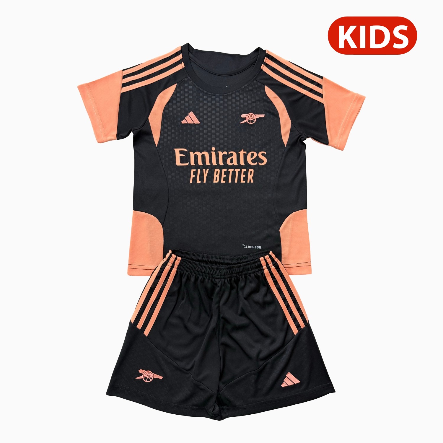 Arsenal 26-27 Black Kids Short-Sleeve Training Set - UnitedFutballJersey