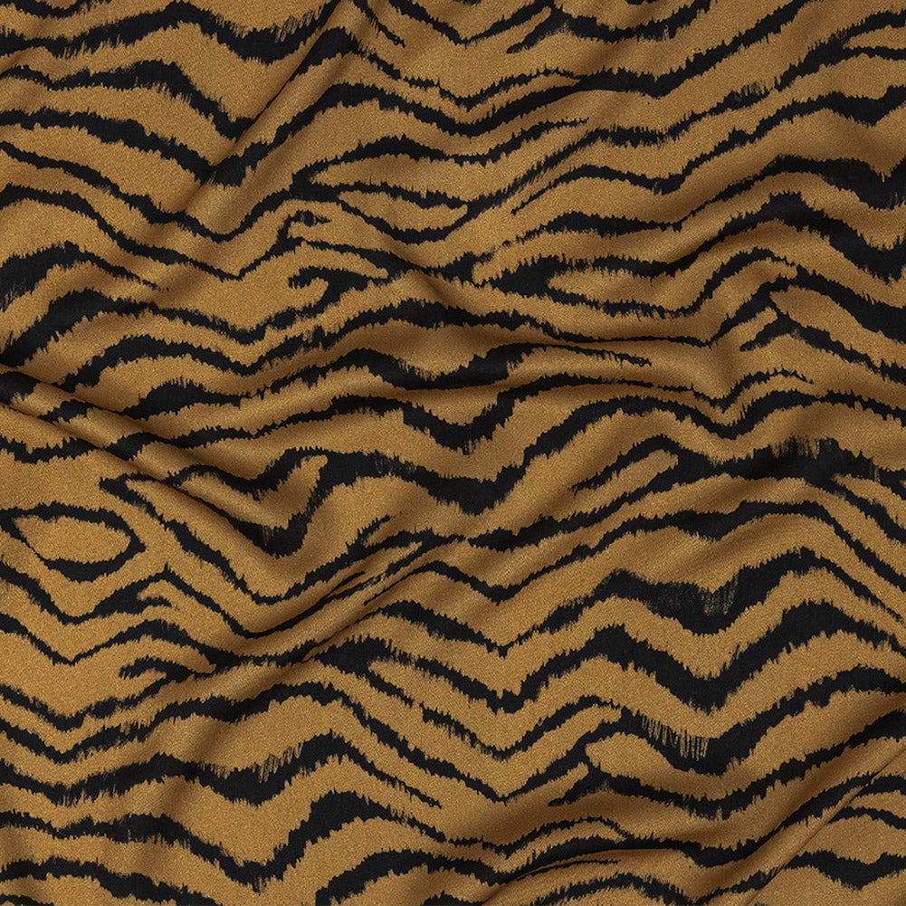 Rayon Challis - Orange Tiger Stripes - Genus Panthera Print - Mood Exclusive Rio Collection - Joann Fabrics