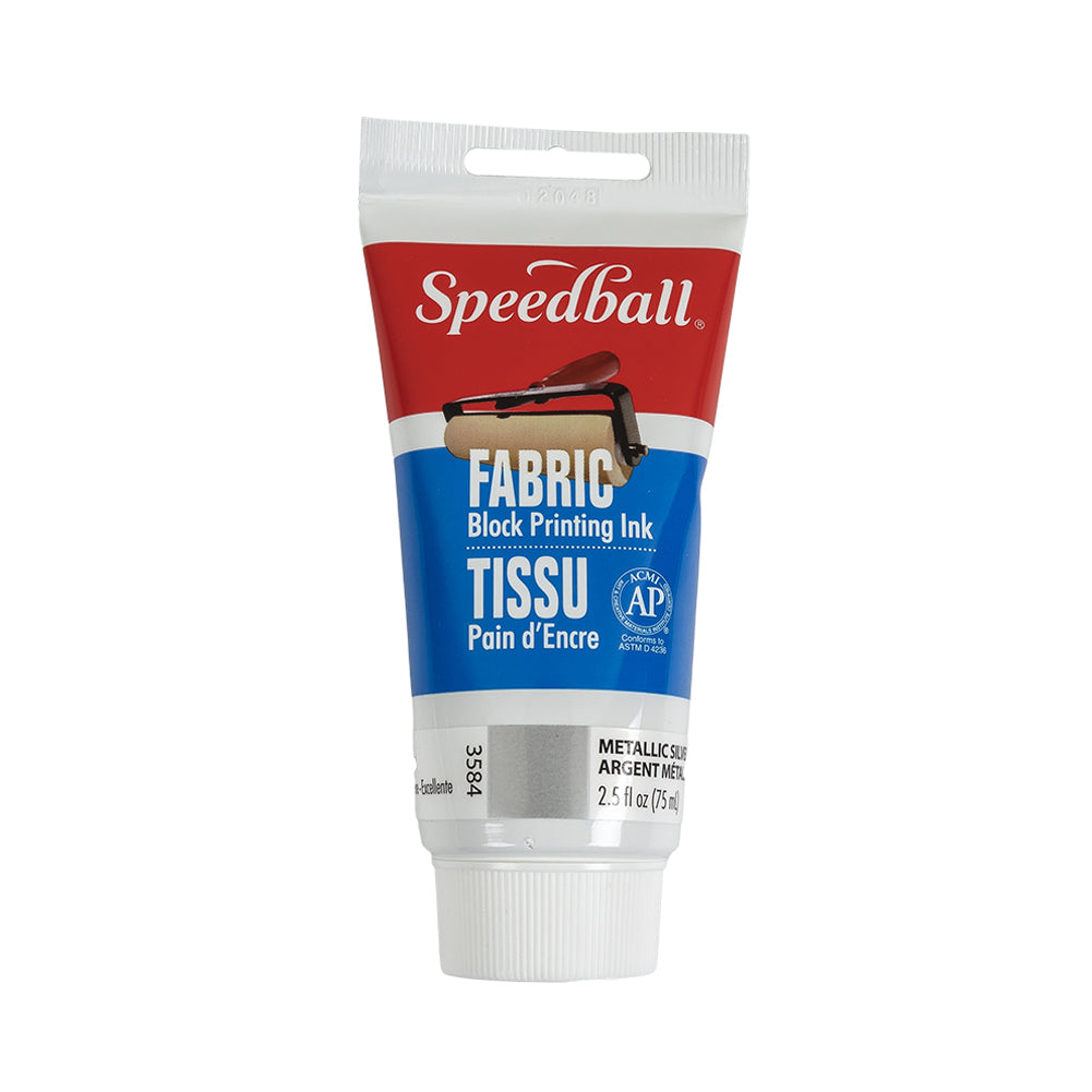 Speedball Metallic Silver Fabric Block Printing Ink - 2.5 fl oz - Joann Fabrics