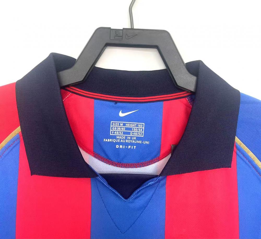 2001/2002 Retro Barcelona Home Football Shirt 1:1 Thai Quality