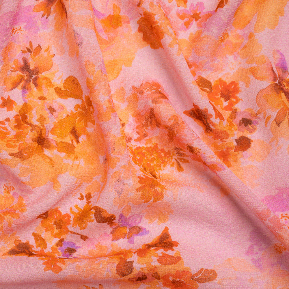 Mood Exclusive Pink Promise of Spring Viscose Georgette - Joann Fabrics