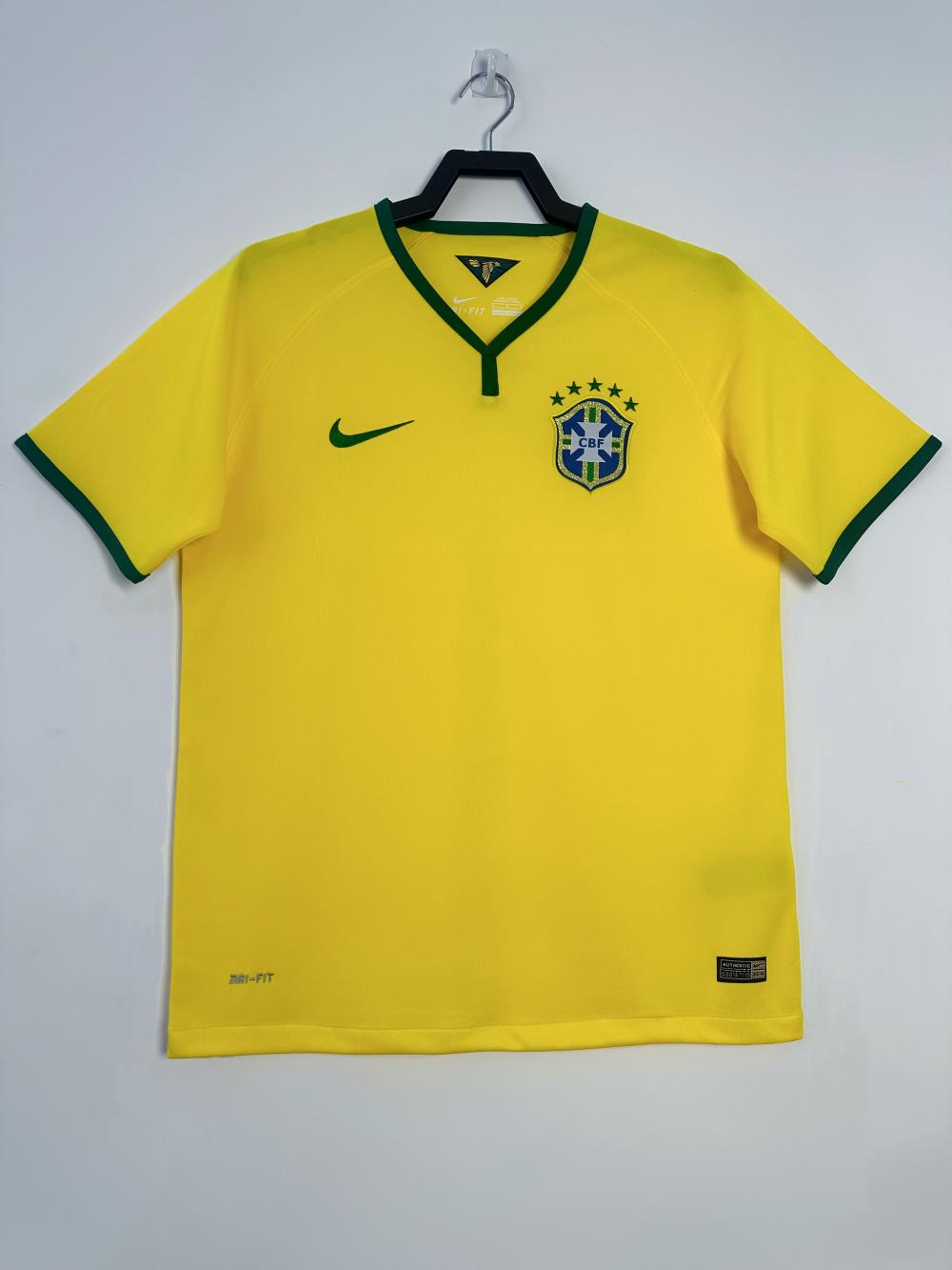 2014 Retro Brazil Home Soccer Jersey 1:1 Thai Quality