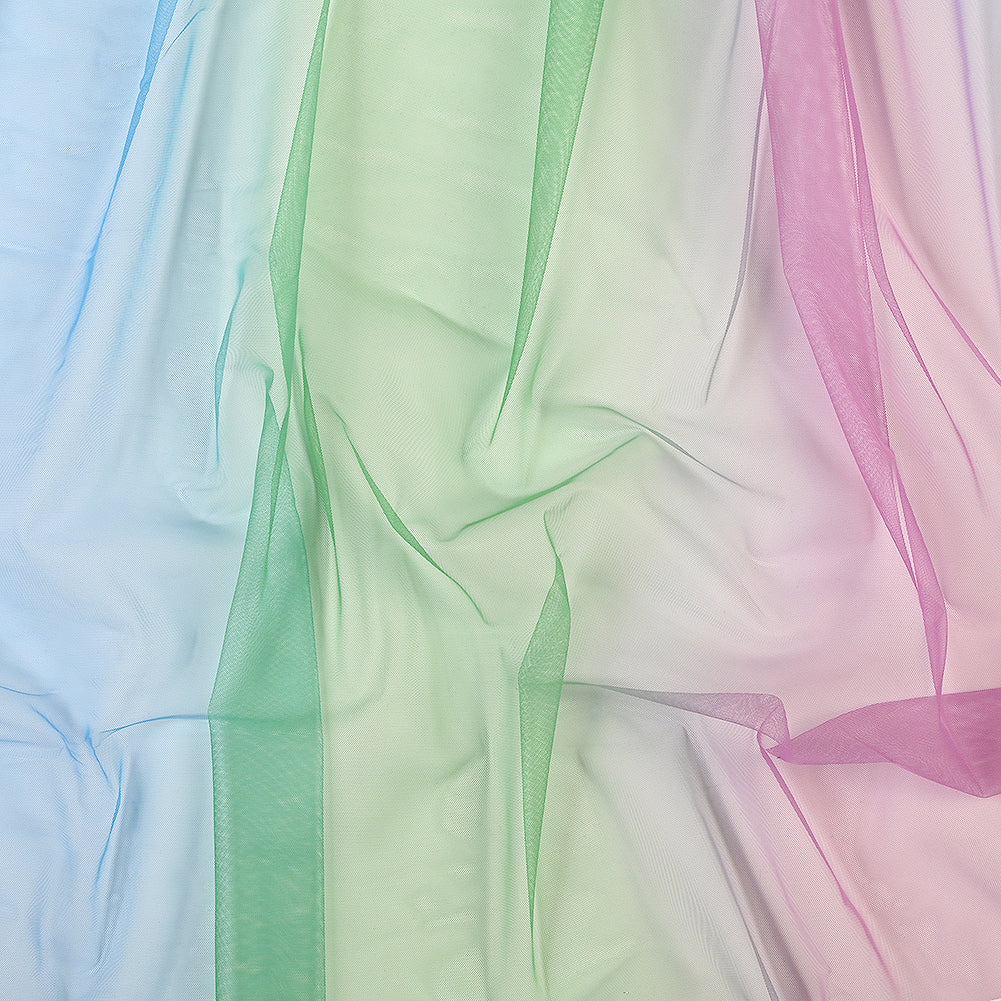 Ombre Shadow Tulle - Turquoise, Absinthe Green and Violet - Joann Fabrics