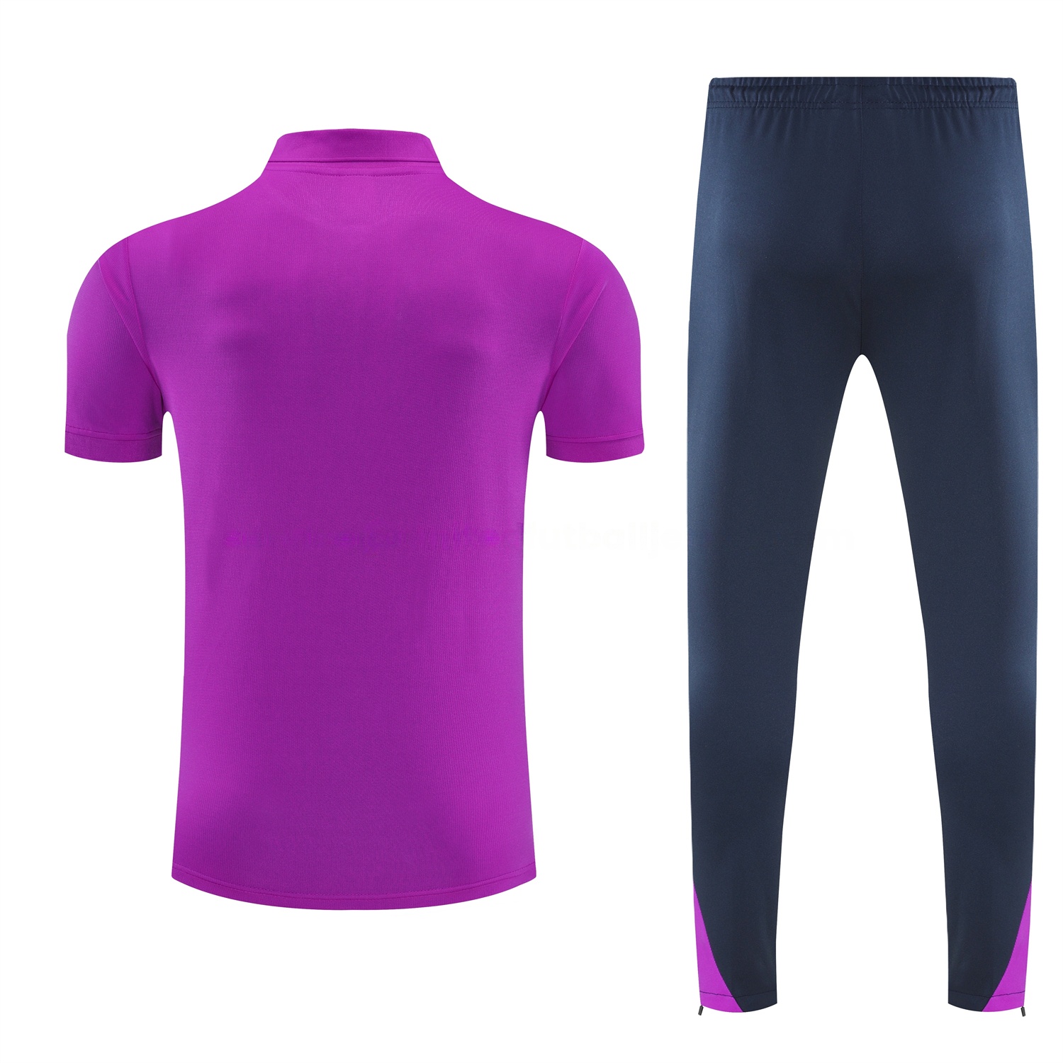 Barcelona 25-26 POLO Short-Sleeve Training Set - Purple Top and Dark Blue Pants - UnitedFutballJersey