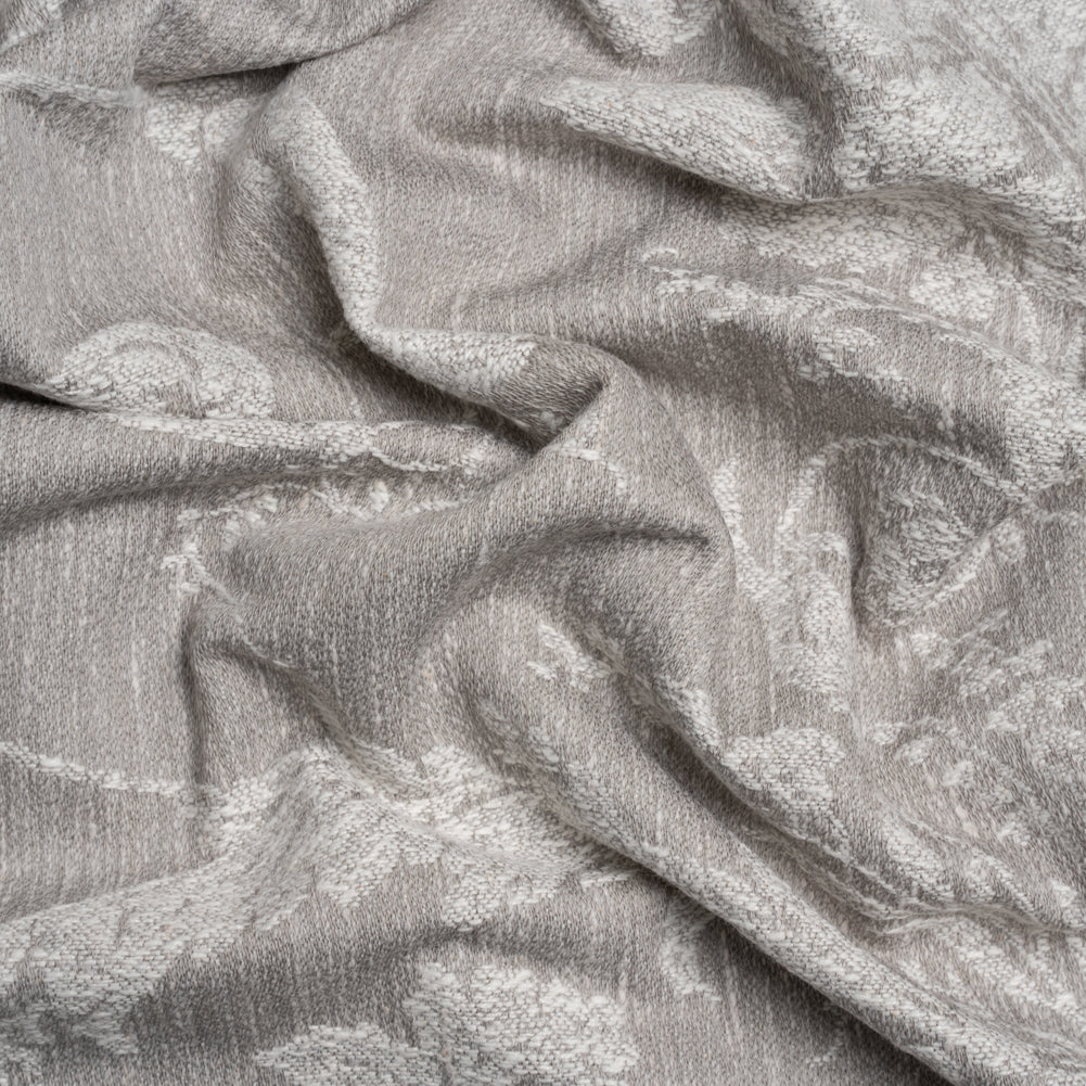 Polyester and Cotton Jacquard - Steel Scrolls and Leaves - British Imported - Joann Fabrics