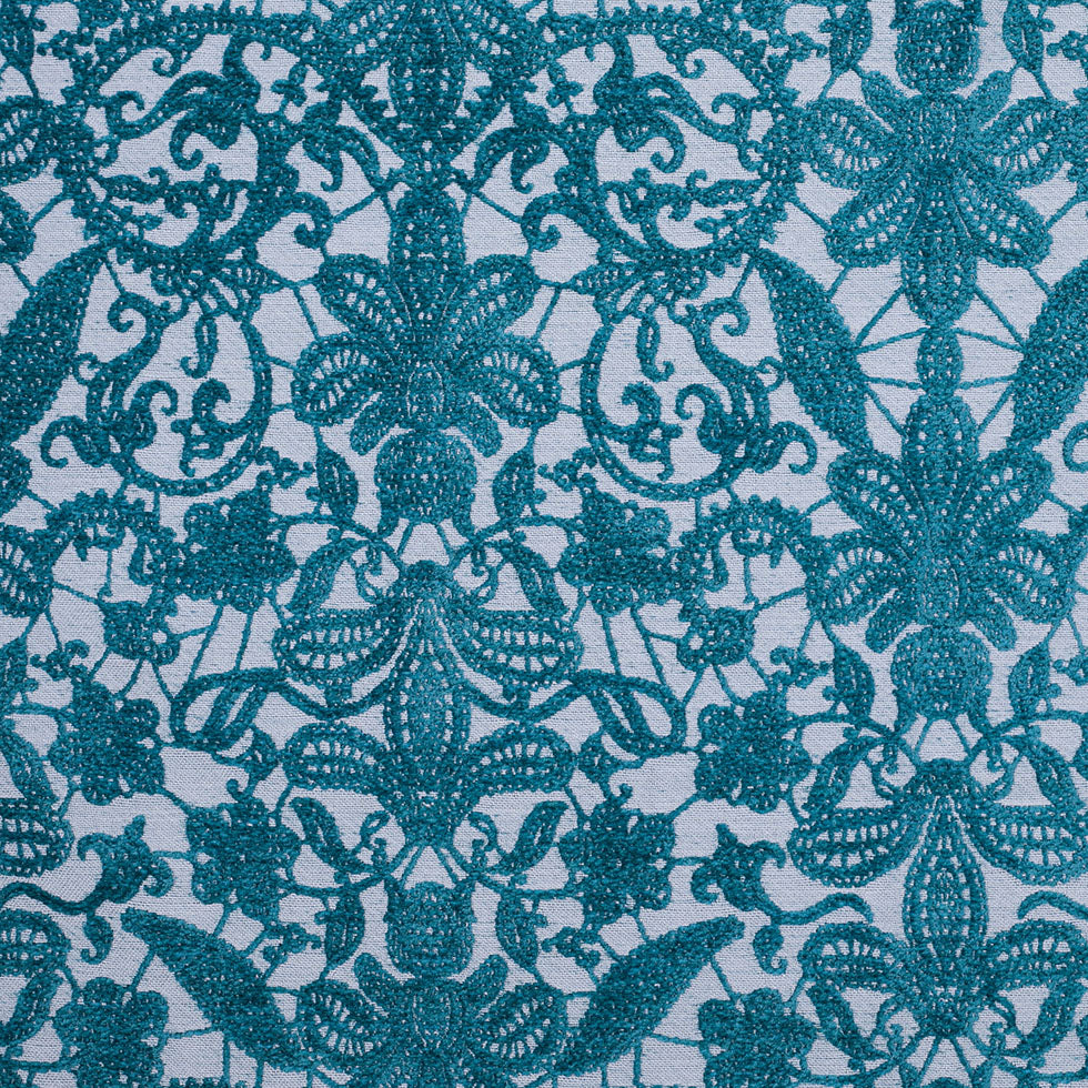 Turquoise Polyester-Viscose Embroidered Woven - Joann Fabrics
