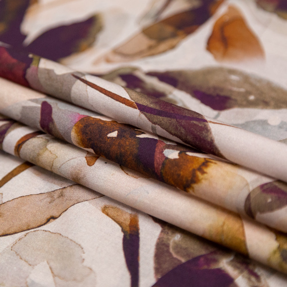 Cotton Voile - Burgundy and White Floral - A Drop of Golden Sun Print - Mood Exclusive Harvest Collection - Joann Fabrics