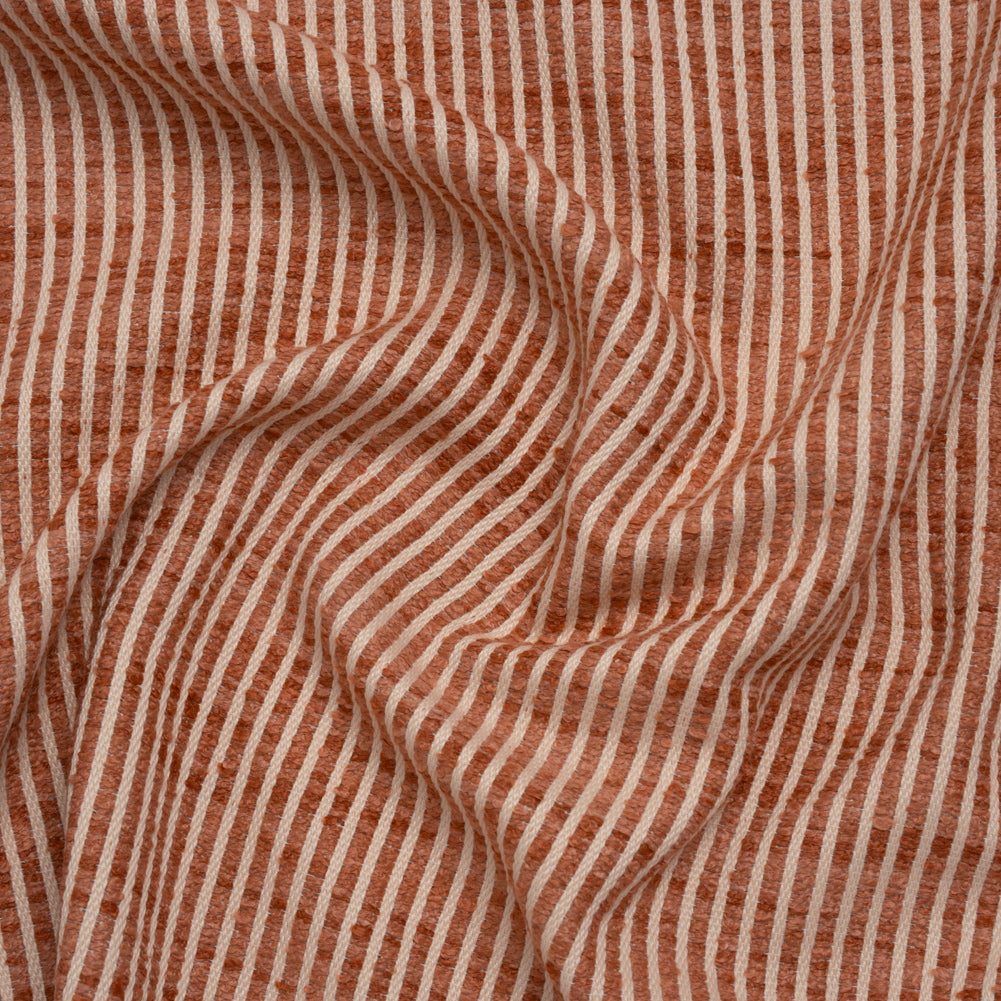 Polyester Boucle Woven - Coral Stripes - British Imported - Joann Fabrics