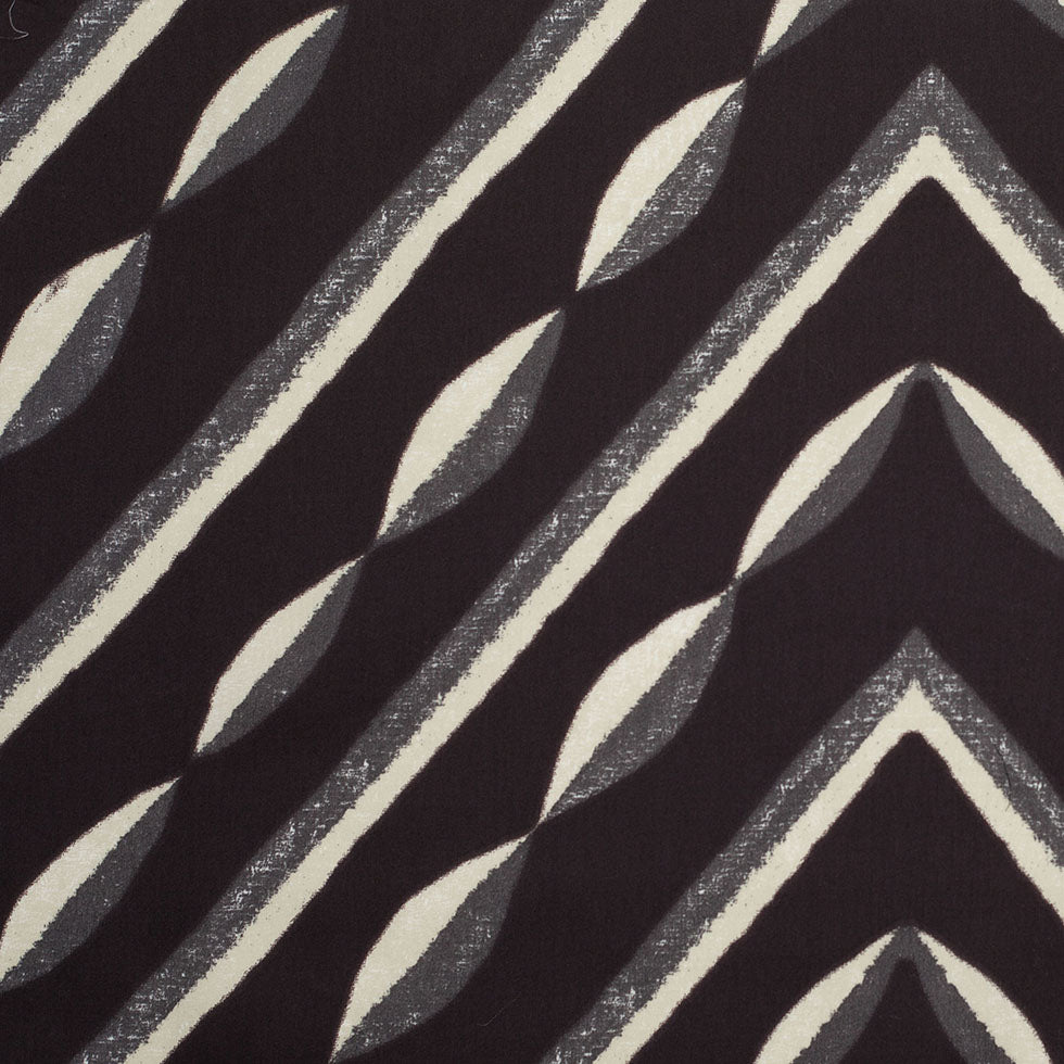 Famous NY Designer Black, Pale Gold and Gray Print Cotton Sateen - Joann Fabrics