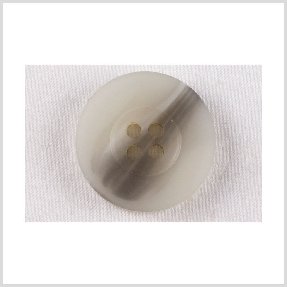 Plastic 4-Hole Button - 20L/12.5mm - Off White and Gray Brown Streaked Wide Rim - Joann Fabrics