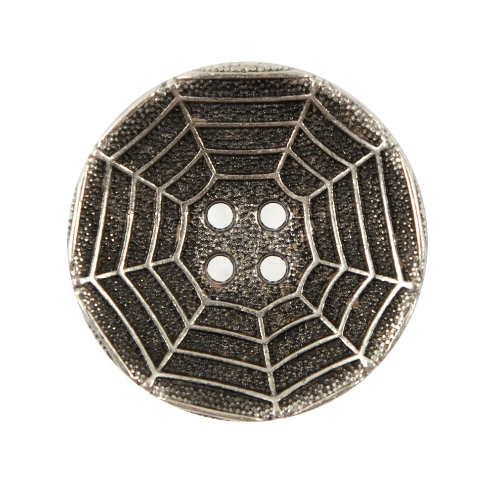 Italian Silver Spider Web Metal Button - 44L/28mm - Joann Fabrics