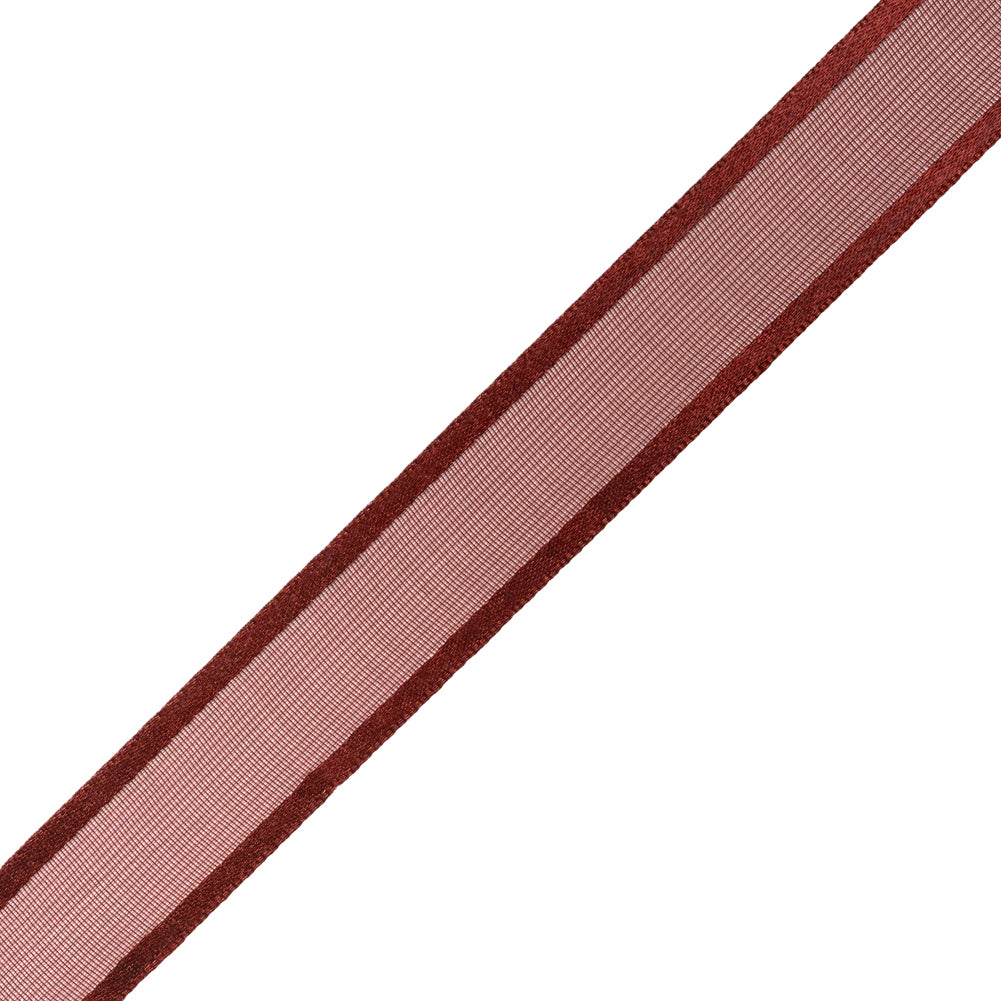 Sheer Ribbon with Double Faced Satin Edges - 0.75