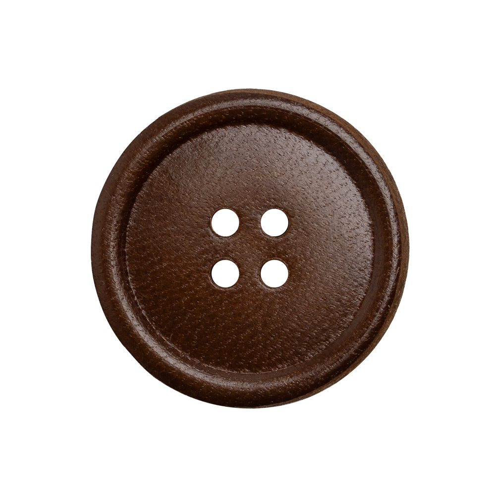 Leather 4-Hole Button - 40L/25.5mm - Dark Brown - Joann Fabrics