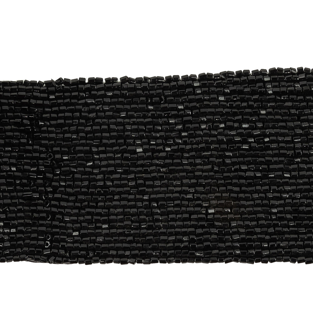 Vintage Fancy 27 Row Black Bugle Beaded Trimming - 2
