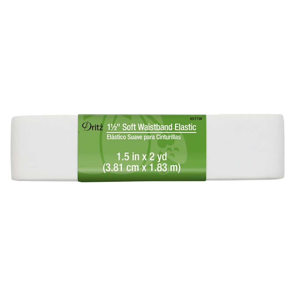 Dritz Soft Waistband Elastic - White - 1.5