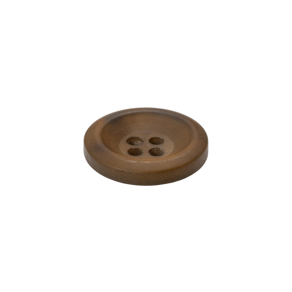 Rolled Rim 4-Hole Plastic Button - Brown Iridescent - 28L/18mm - Joann Fabrics