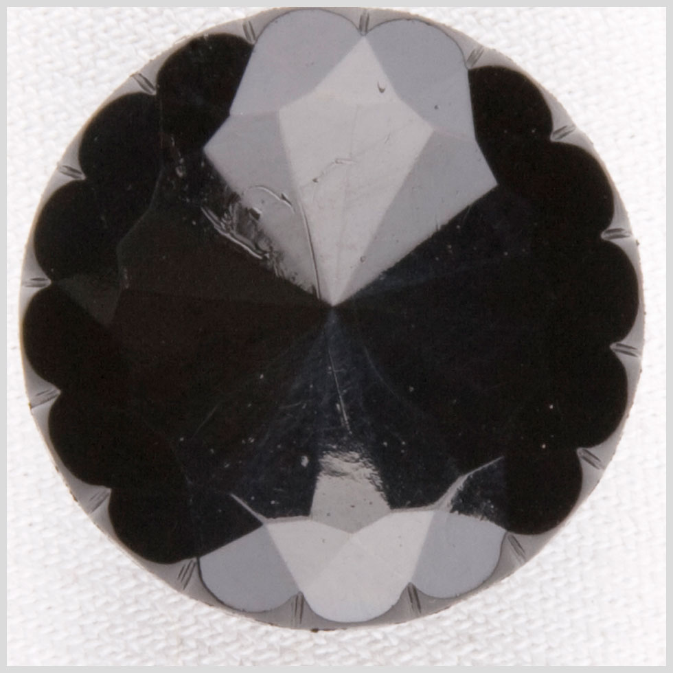 Plastic Shank Back Button - 30L/19mm - Black Flower Petal Rim - Joann Fabrics