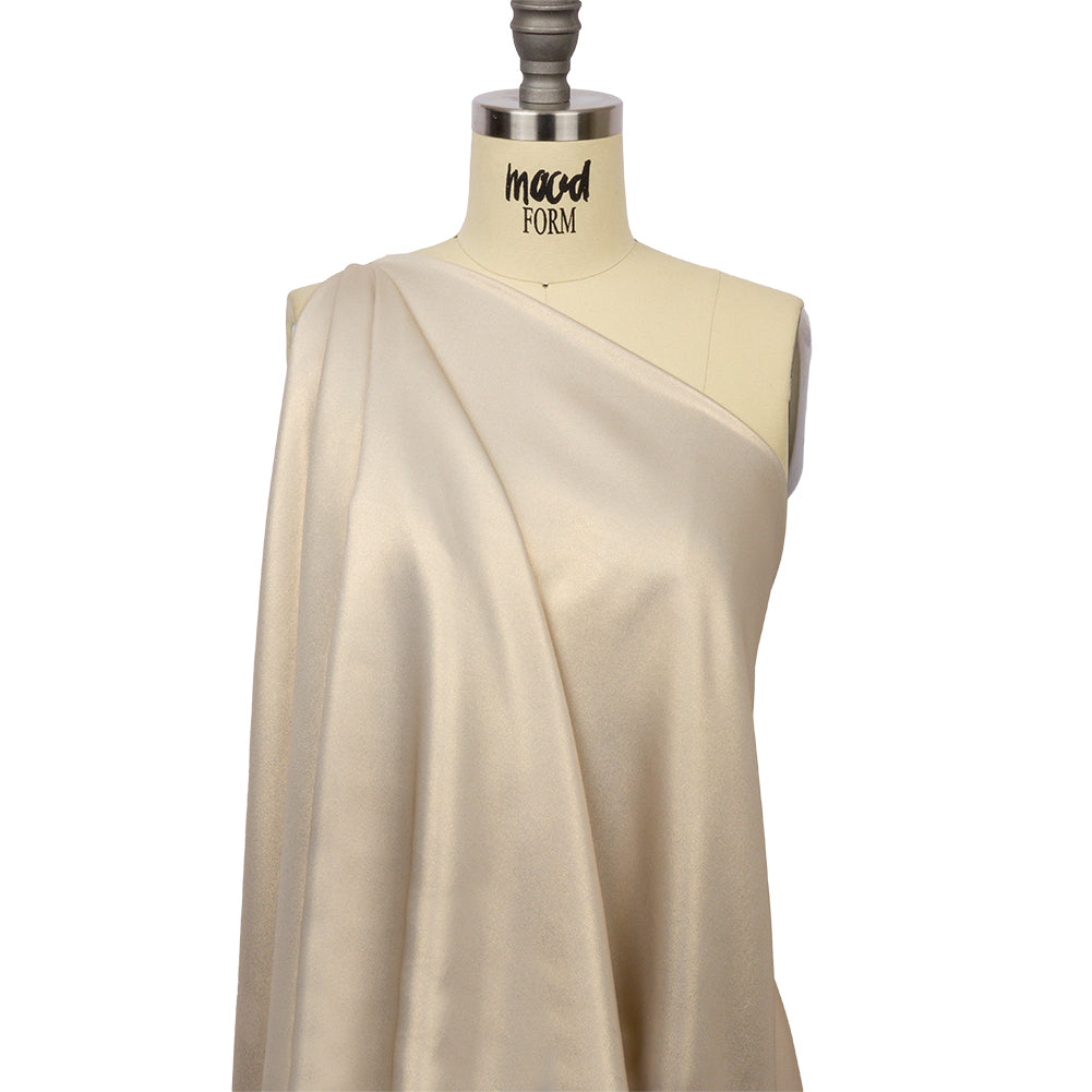 Ultra-Smooth Polyester Georgette with Foiling - Beige and Gold - Valeria Collection - Joann Fabrics