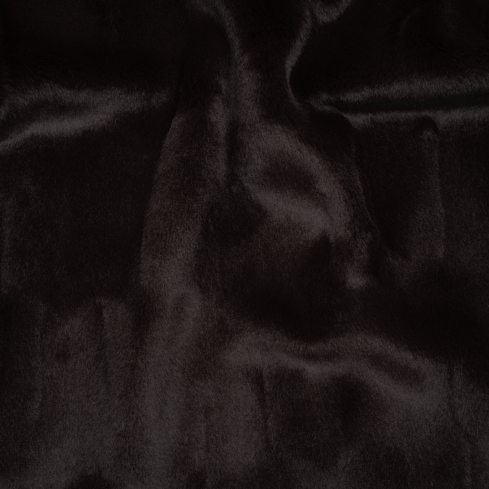 Plush Short Pile Recycled Polyester Faux Fur - Dark Brown Abstract Texture - Joann Fabrics
