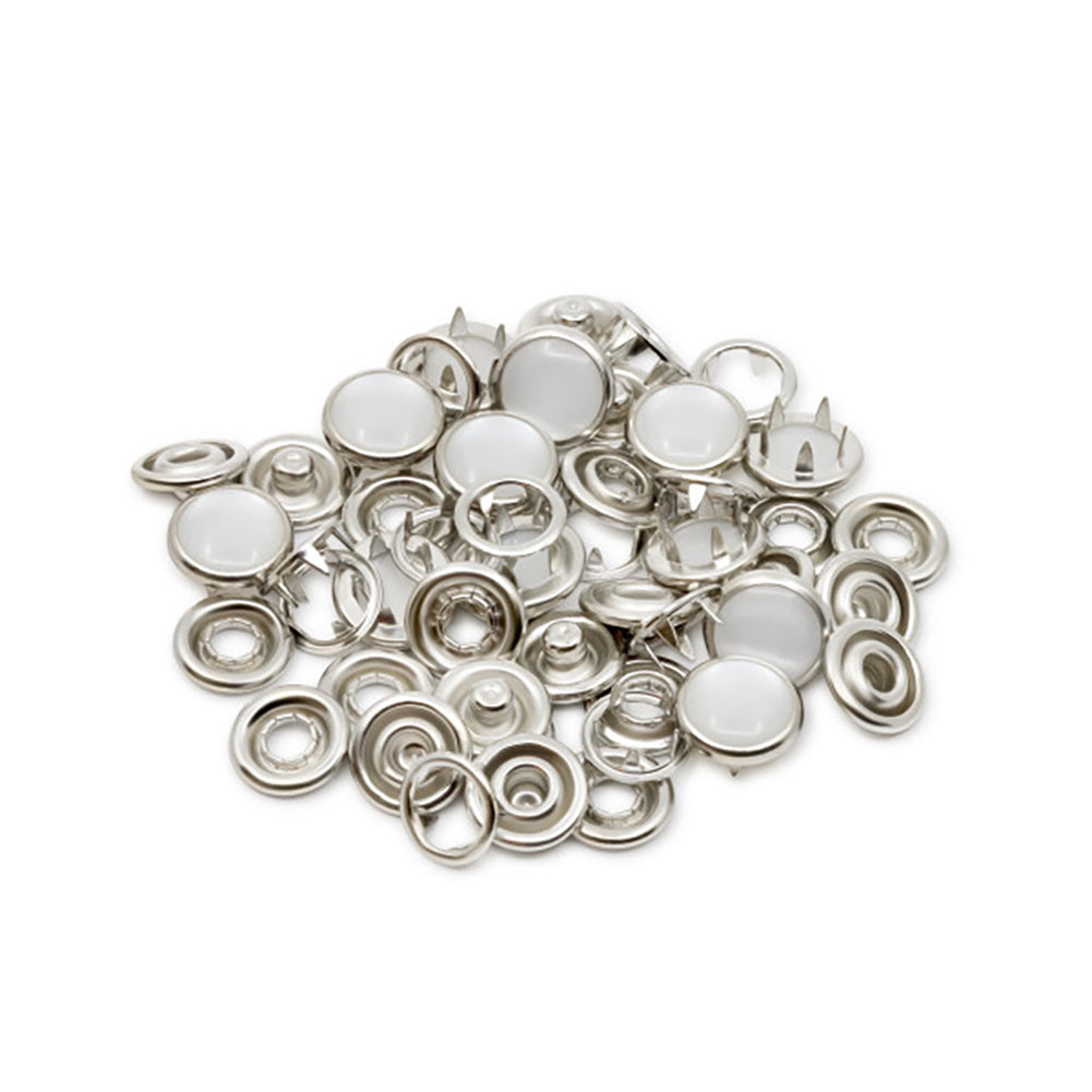 Dritz Pearl Snap Fasteners - White - 7/16