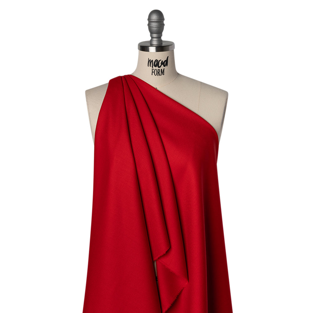 Virgin Merino Wool Twill Suiting Made in Italy - Red - Joann Fabrics